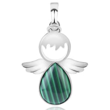 Load image into Gallery viewer, Women Angel Wings Pendants Natural Crystal Stone Necklaces