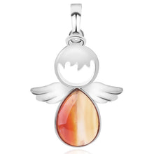 Load image into Gallery viewer, Women Angel Wings Pendants Natural Crystal Stone Necklaces