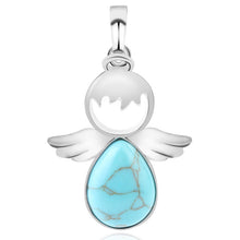 Load image into Gallery viewer, Women Angel Wings Pendants Natural Crystal Stone Necklaces