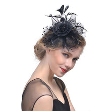 Load image into Gallery viewer, Handmade Bride Mesh Hair Accessories Wedding Photo Hat Headwear, Red, Blue, Navy, Black, White, Gray, Pink, Beige