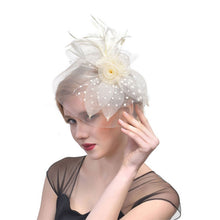 Load image into Gallery viewer, Handmade Bride Mesh Hair Accessories Wedding Photo Hat Headwear, Red, Blue, Navy, Black, White, Gray, Pink, Beige