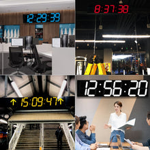 Load image into Gallery viewer, Creative LED Digital Wall Clock Multi-function WIFI Clock, 6 Bit Hollow WIFI, 6 Bit Sealed Box WIFI