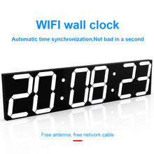 Load image into Gallery viewer, Creative LED Digital Wall Clock Multi-function WIFI Clock, 6 Bit Hollow WIFI, 6 Bit Sealed Box WIFI