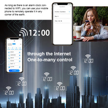 Load image into Gallery viewer, Creative LED Digital Wall Clock Multi-function WIFI Clock, 6 Bit Hollow WIFI, 6 Bit Sealed Box WIFI