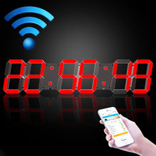 Load image into Gallery viewer, Creative LED Digital Wall Clock Multi-function WIFI Clock, 6 Bit Hollow WIFI, 6 Bit Sealed Box WIFI