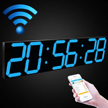 Load image into Gallery viewer, Creative LED Digital Wall Clock Multi-function WIFI Clock, 6 Bit Hollow WIFI, 6 Bit Sealed Box WIFI