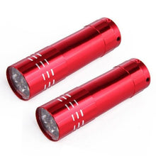 Load image into Gallery viewer, 2 PCS Nail Dryer Mini LED Flashlight UV Lamp Portable For Nail Gel Fast Dryer