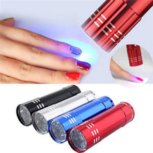 Load image into Gallery viewer, 2 PCS Nail Dryer Mini LED Flashlight UV Lamp Portable For Nail Gel Fast Dryer