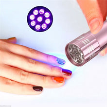 Load image into Gallery viewer, 2 PCS Nail Dryer Mini LED Flashlight UV Lamp Portable For Nail Gel Fast Dryer