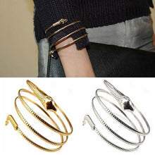 Load image into Gallery viewer, Small Metal Snake Bracelet Twisted Snake Ring Bangles Bracelet
