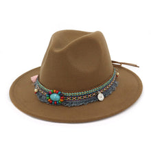 Load image into Gallery viewer, Women Jazz Caps Bohemia Style Woolen Hats for Spring Summer Beach