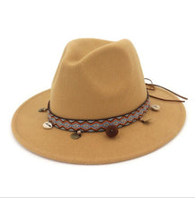 Load image into Gallery viewer, Women Jazz Caps Bohemia Style Woolen Hats for Spring Summer Beach
