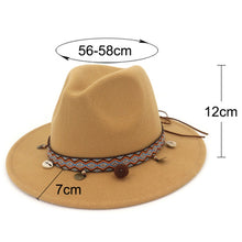 Load image into Gallery viewer, Women Jazz Caps Bohemia Style Woolen Hats for Spring Summer Beach