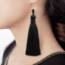Load image into Gallery viewer, 3 PCS Women Boho Fashion Long Tassel Earrings, Black, Blue, Yellow, Purple, Red, Pink, White, Multicolor, wine red, rose red, green, grey, deep coffee, coffee