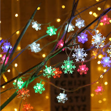 Load image into Gallery viewer, 3m 20 LEDs USB Home New Year Christmas Decoration Snowflake Garland Light, Warm White, Colorful Light