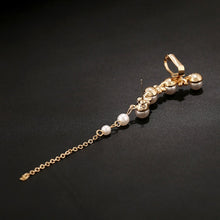 Load image into Gallery viewer, Women Fashion Tassel Left Ear Alloy Clip Earrings Snow Ear Bone Clip, gold, silver