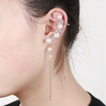 Load image into Gallery viewer, Women Fashion Tassel Left Ear Alloy Clip Earrings Snow Ear Bone Clip, gold, silver