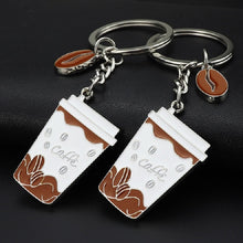 Load image into Gallery viewer, 2 PCS Coffee Cup Keychain Creative Metal Pendant Small Gift, Coffee Cup Shape