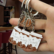 Load image into Gallery viewer, 2 PCS Coffee Cup Keychain Creative Metal Pendant Small Gift, Coffee Cup Shape