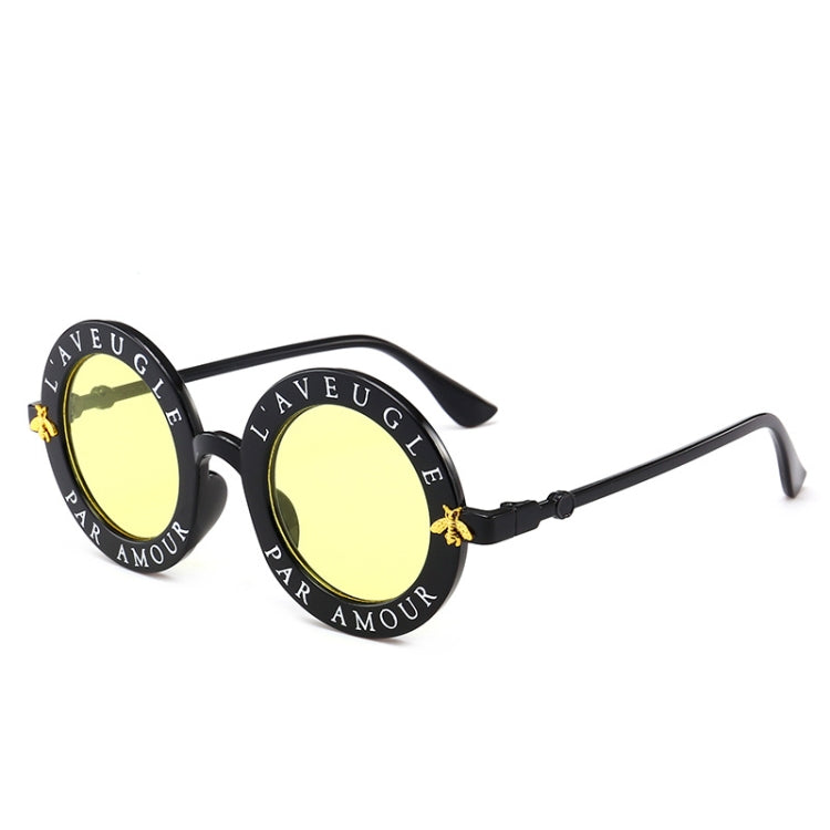 Women Vintage Round Frame Gradient Shades Sun Glasses