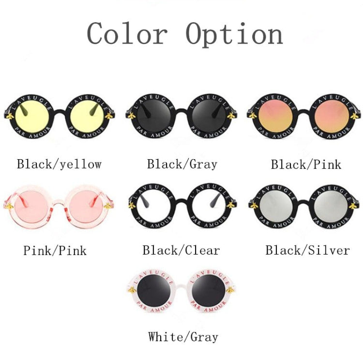 Women Vintage Round Frame Gradient Shades Sun Glasses