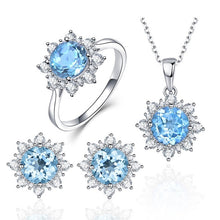 Load image into Gallery viewer, 3 PCS/Set Snow Shape Gemstone Jewelry Set For Women, 6, 7, 8, 9, 10