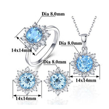 Load image into Gallery viewer, 3 PCS/Set Snow Shape Gemstone Jewelry Set For Women, 6, 7, 8, 9, 10