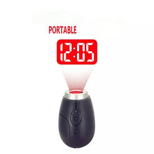 Load image into Gallery viewer, Portable Digital Projection Alarm Clock Mini Projector LED Clock Carry Time Flashlight Clock with Hanging Rope