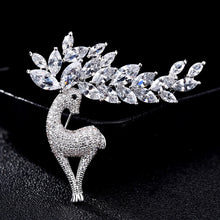 Load image into Gallery viewer, Women Fashion Crystal Zircon Cute Deer Brooch, Cute Deer