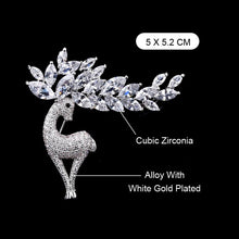 Load image into Gallery viewer, Women Fashion Crystal Zircon Cute Deer Brooch, Cute Deer