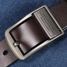 Load image into Gallery viewer, Men's Pin Buckle Leather Belt Pure Leather Pants Belt, 110cm, 115cm, 120cm, 125cm
