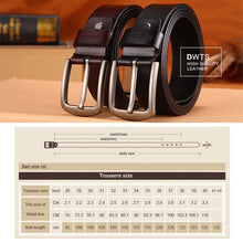 Load image into Gallery viewer, Men's Pin Buckle Leather Belt Pure Leather Pants Belt, 110cm, 115cm, 120cm, 125cm