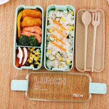 Load image into Gallery viewer, 900ml 3 Layers Bento Box Lunch Box Food Container Wheat Straw Material Microwavable Dinnerware Lunchbox