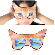 Load image into Gallery viewer, 3D Eye Mask Shading Sleeping Cartoon Animal Printed Eye Mask, Glasses, Cat, Pug, Glasses Dog, Tiger