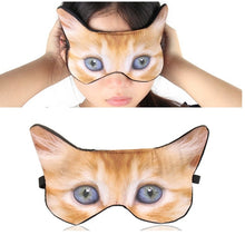 Load image into Gallery viewer, 3D Eye Mask Shading Sleeping Cartoon Animal Printed Eye Mask, Glasses, Cat, Pug, Glasses Dog, Tiger