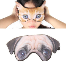 Load image into Gallery viewer, 3D Eye Mask Shading Sleeping Cartoon Animal Printed Eye Mask, Glasses, Cat, Pug, Glasses Dog, Tiger