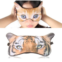 Load image into Gallery viewer, 3D Eye Mask Shading Sleeping Cartoon Animal Printed Eye Mask, Glasses, Cat, Pug, Glasses Dog, Tiger