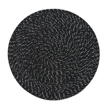 Load image into Gallery viewer, 2 PCS PP Round Oval Woven Placemat, Diameter 36cm, Diameter 18cm