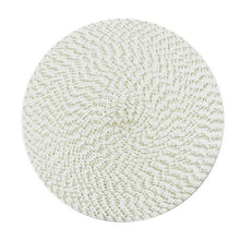 Load image into Gallery viewer, 2 PCS PP Round Oval Woven Placemat, Diameter 36cm, Diameter 18cm