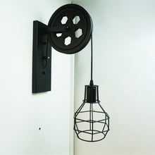 Load image into Gallery viewer, 40W Grenade Retro Wrought Iron Pulley Lifting Wall Lamp Corridor Aisle Porch Wall Lamp