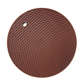 Honeycomb Silicone Round Non-slip Heat Resistant Mat, Size: 18x18x0.8cm, Honeycomb Silicone Mat