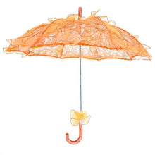 Load image into Gallery viewer, Wedding Parties Bridal Lace Cotton Umbrella Dancing Photography Prop Umbrella, Pink, Red, Purple, Green, Black, Rose Red, White, Orange, Blue