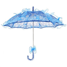 Load image into Gallery viewer, Wedding Parties Bridal Lace Cotton Umbrella Dancing Photography Prop Umbrella, Pink, Red, Purple, Green, Black, Rose Red, White, Orange, Blue