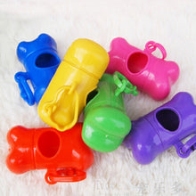 Load image into Gallery viewer, Dog Poop Dispenser Dog Poop Bag Bone Dispenser Case Pet Waste Bags, Pink, Green, Black, Red, Purple, Orange, Blue