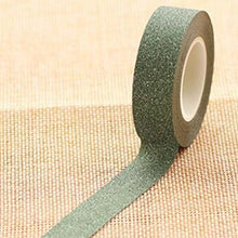 Load image into Gallery viewer, Flash Washi Sticky Paper Tape Label DIY Decorative Tape, Length: 10m, Golden Yellow, Rose Red, Sky Blue, Skin Pink, Orange, Green, Pink, Silver, Royal Blue, Coffee, Black, Floral, Light Gold, Jasper, Dark Blue