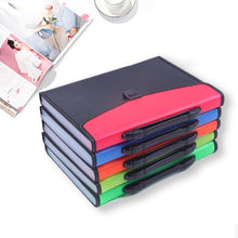 Load image into Gallery viewer, Portable 12-Layer File Pocket A4 Expanding File Classified Folder PP Storage Clip Ticket Package, Blue, Green, Orange, Red, Fluorescence Yellow