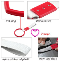 Load image into Gallery viewer, JDM Car Static Belt Decorative Warning Hanging Ring Rear Bumper Warning Ring Car Safety Hand Ring, Heart-Shaped Orange, Heart-Shaped Purple, Heart-Shaped White, Heart-Shaped Black, Heart-Shaped Blue, Heart-Shaped Red, Heart-Shaped Pink, Ring-Shape Red ...