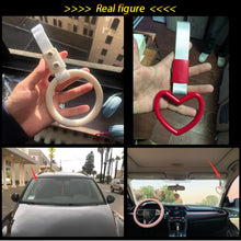 Load image into Gallery viewer, JDM Car Static Belt Decorative Warning Hanging Ring Rear Bumper Warning Ring Car Safety Hand Ring, Heart-Shaped Orange, Heart-Shaped Purple, Heart-Shaped White, Heart-Shaped Black, Heart-Shaped Blue, Heart-Shaped Red, Heart-Shaped Pink, Ring-Shape Red ...
