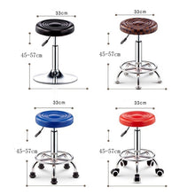 Load image into Gallery viewer, Adjustable Beauty Barber Shop Bar Lift Pulley Stool Movable Stool Chair
