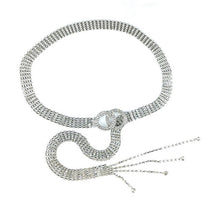 Load image into Gallery viewer, Women Double Loop Shape Diamond Belt Waist Chain